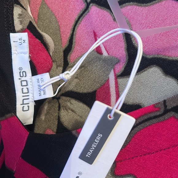 Chico’s Botanical Berry Floral Sleeveless Midi Dress Size 1, NWT - Picture 5 of 6